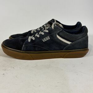Vans Off the Wall Seldan Shoes Men's 10.5 Blue Canvas Lace Up Skate Sneakers